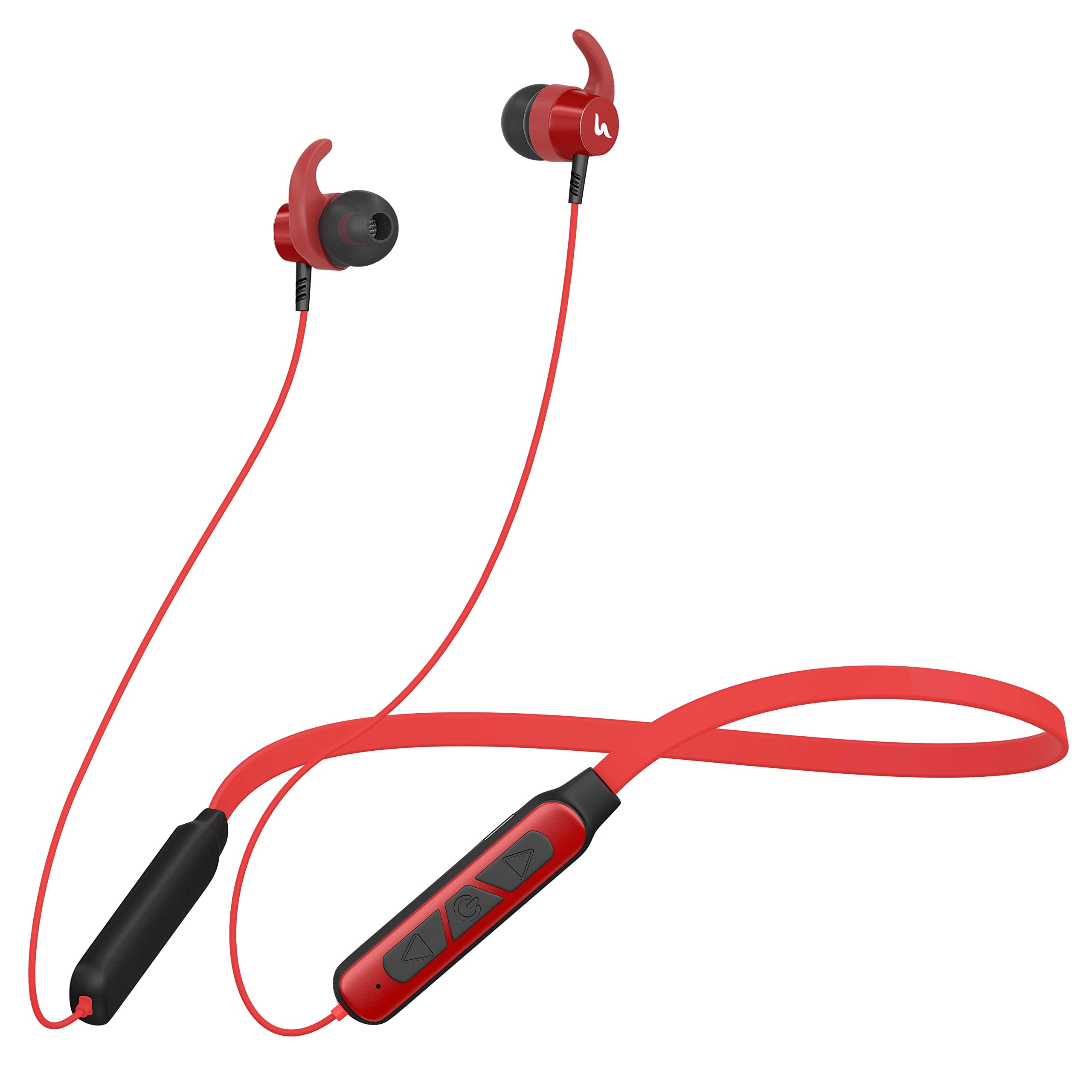 UBON CL-4070 Bluetooth Earphone Up Beat Series , In-Ear Wireless Neckband with Inbuilt Mic, Up to 20 Hours Playtime, Magnetic Earbuds, 10mm Driver, v5.0 Bluetooth Headset For Running, Gyming & Travelling (Red)