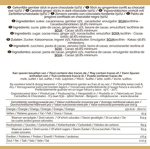 Duva Premium Ingwerstäbchen umhüllt von belgischer Zartbitterschokolade 250g - Image 5