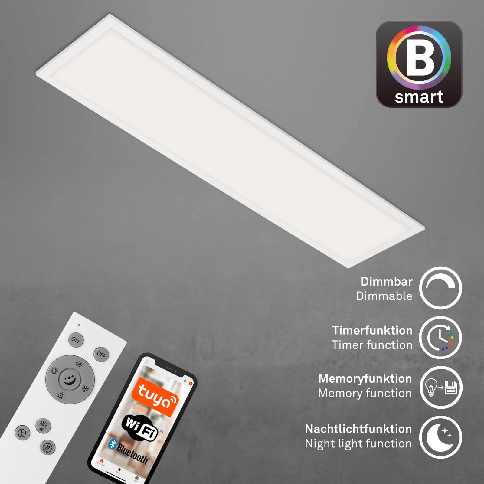LED plafondlamp Slim S dimbaar CCT wit 42x42cm