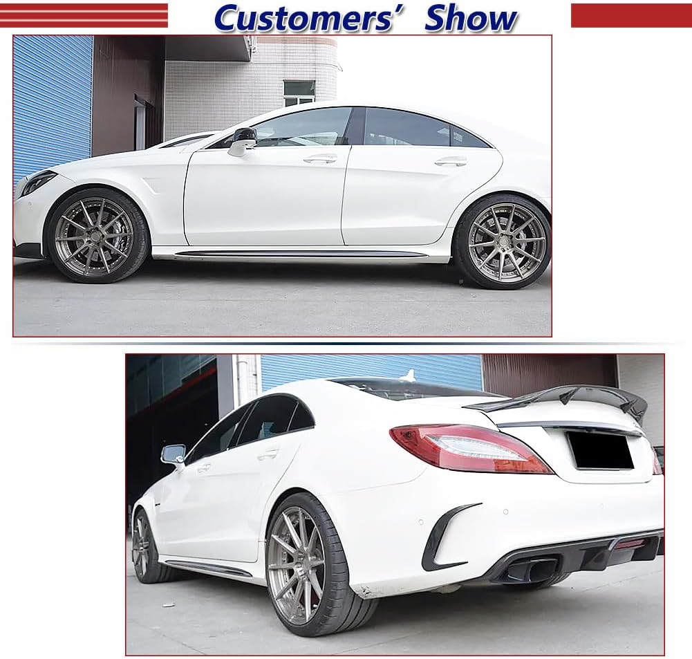 Carbon Fiber W218 Side Skirts Fits for Mercedes Benz CLS Class W218 CLS63 AMG S 4-Door 2014-2018 Under Door Stickers Body Kits Factory Outlet