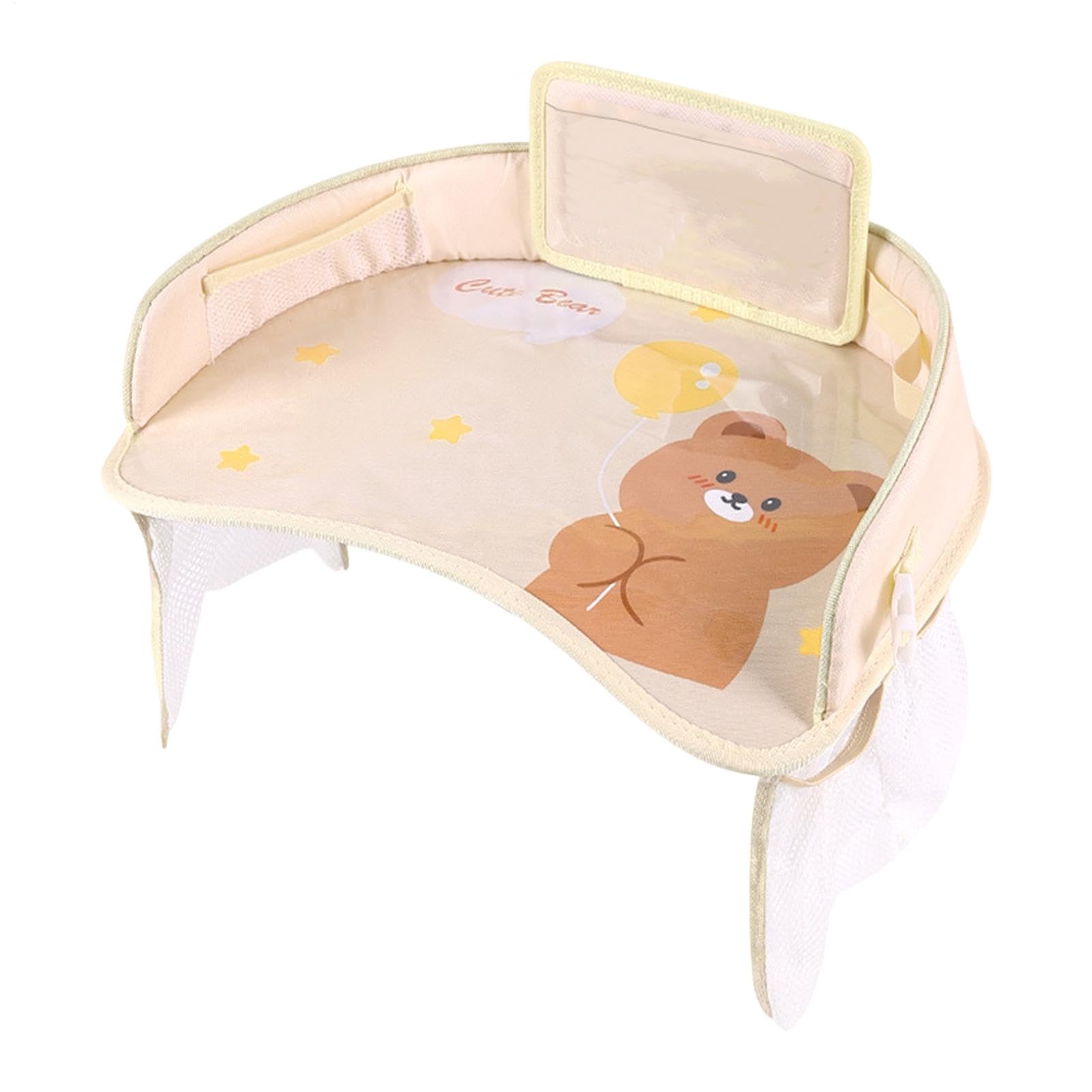 Vassoio per seggiolino auto per bambini, vassoio da viaggio per bambini, organizer da scrivania di grande capacità, robusto tavolo per snack e attività, per libri, tablet, bevande, viaggi su