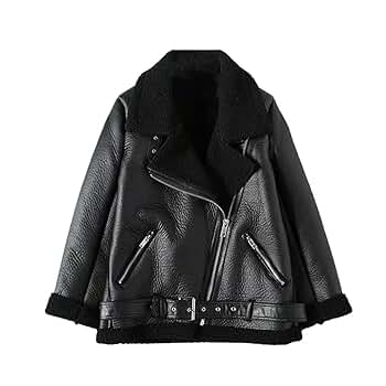 Faux Fur Thick Leather Jacket For Women Warm Streetwear