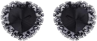 ZUYPSK Black Lace Push-up Invisible Bras Men Reusable Strapless Ultra-Thin Sticky Pasties Club Party Wear