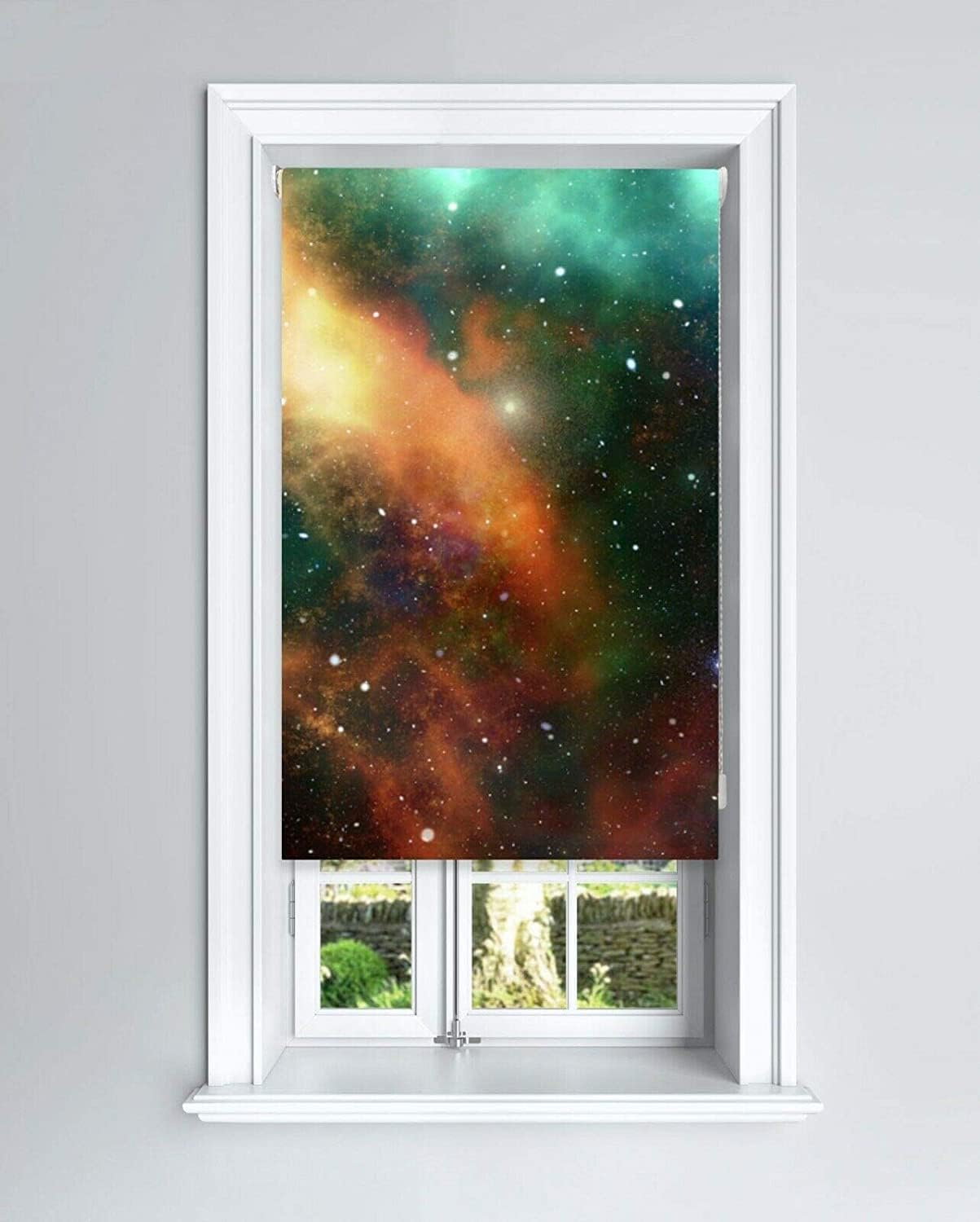 Lister Cartwright Galactic Galaxy Design Blackout Roller Blinds Windows Child Safety Cut To Size Fitting Included Galaxy Design Made To Measure, 90 X 140 Cm