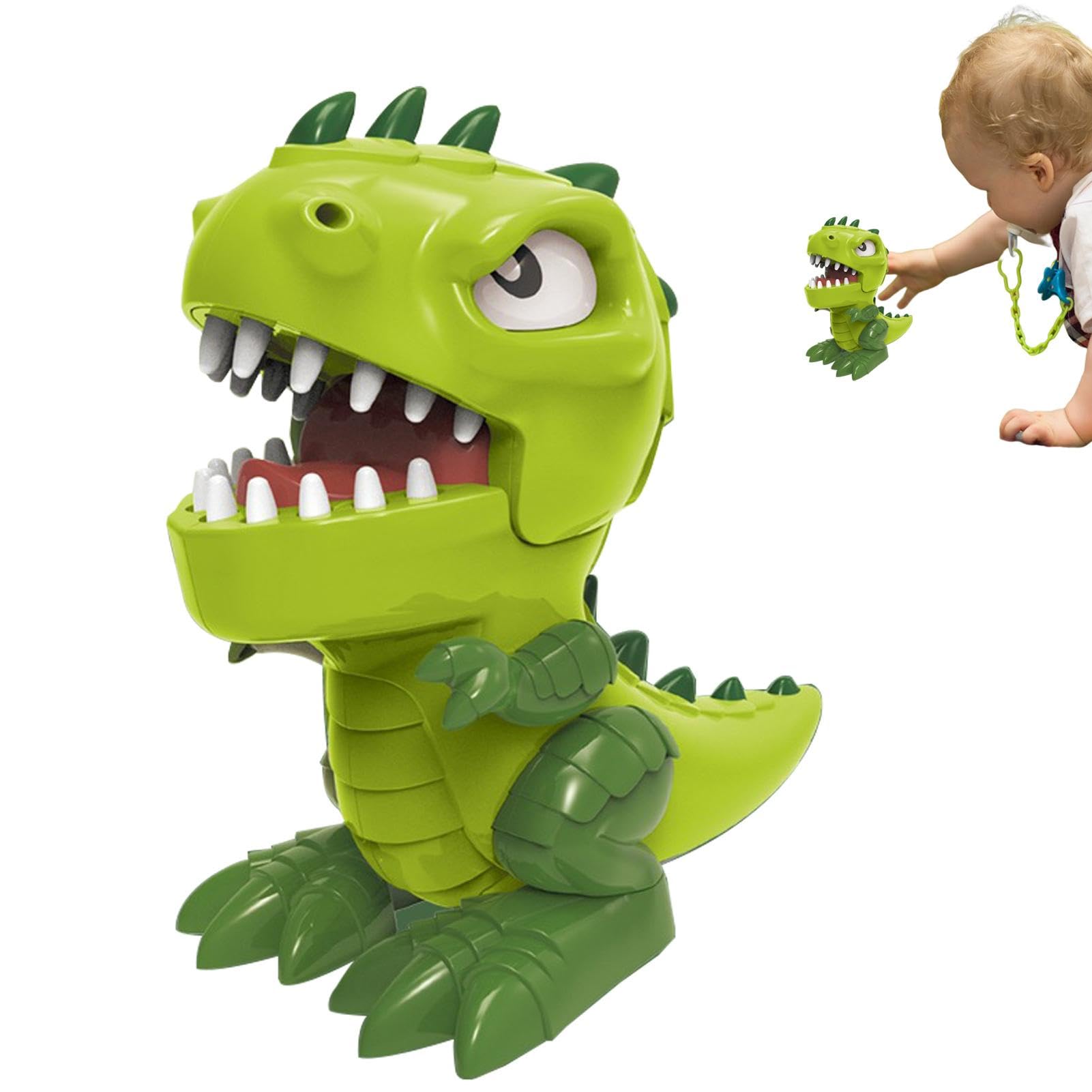 Juguetes para dientes de dinosaurio, juego de dedos para morder dinosaurio | Dentista de dibujos animados que muerde los dedos, juego de mesa, juego complicado | Juego Push Tooth Down con sonido y luz