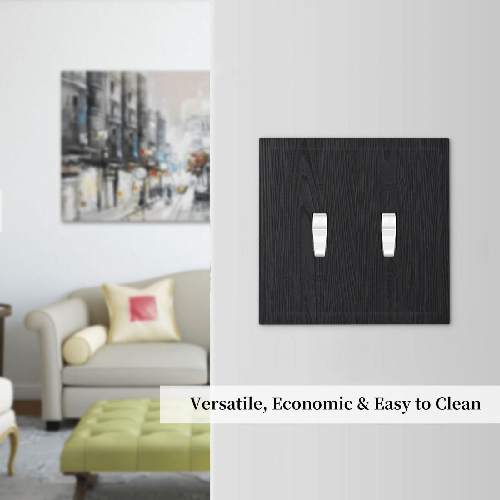 Vintage Wood Switch Plates - Black Rustic Wall Decor -7 Vintage Wood Switch Plates - Black Rustic Wall Decor -7
