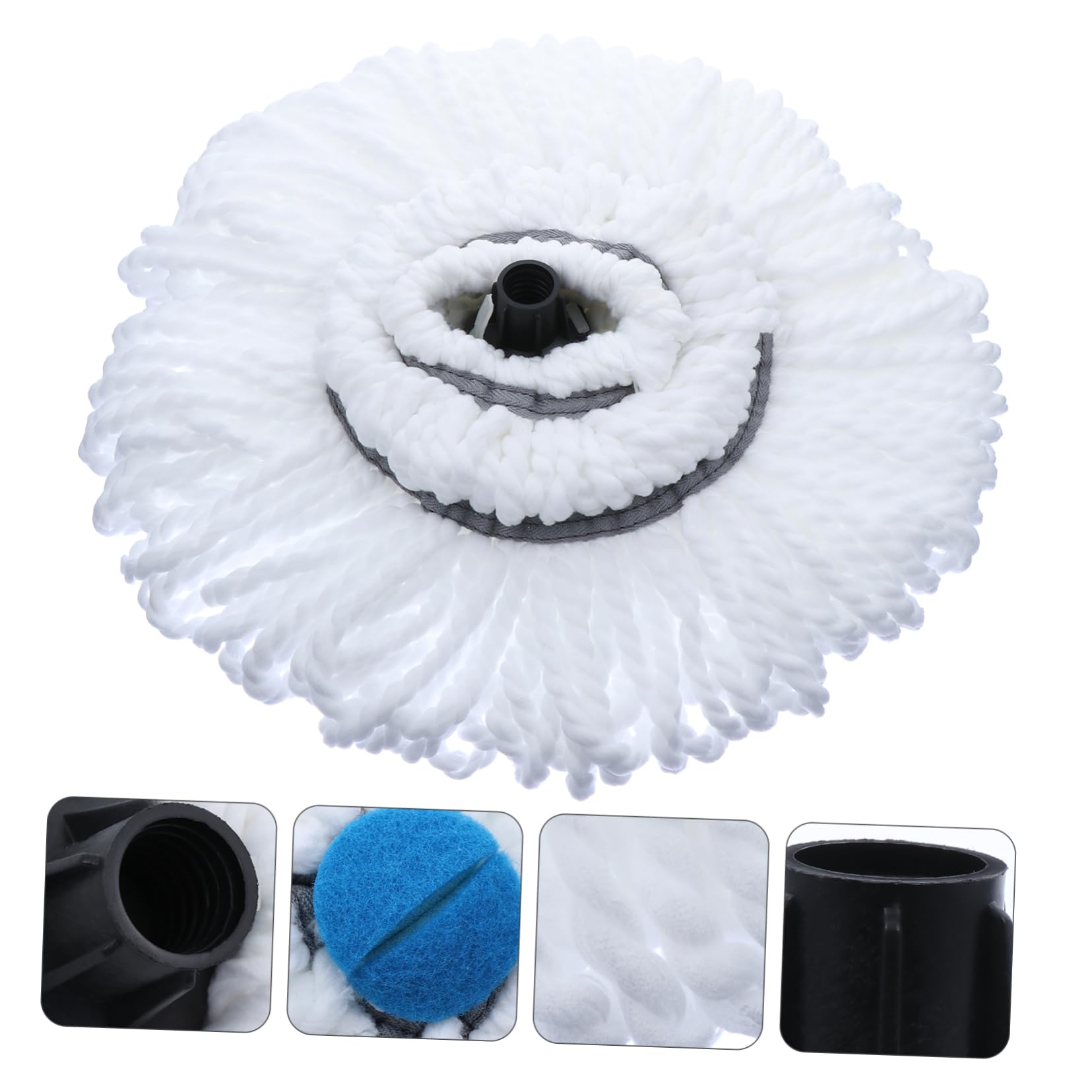 Didiseaon Mop Replacement Head Commercial Mop Handle Floor Mops Cleaning Mops Automatic Mop Heads Mop Accessories Mop Head Replacement Headbands Mop Cleaning Mop Head Refill Cotton Thread