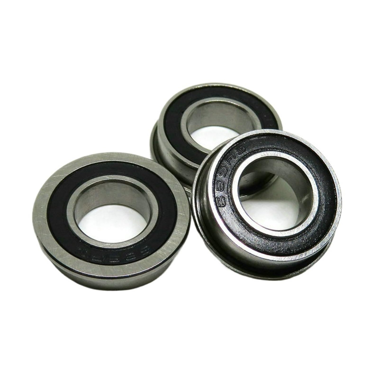 EXBWXNIL Pack of 10 F688 2RS 8x16x5 mm Flange Ball Bearing SF688 W6 RS ABEC-5 8 * 16 5 Miniature for 3D Printers and Power Tools