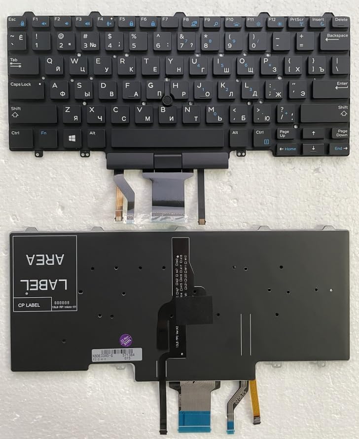 Części do laptopów US/RU/AR klawiatura do laptopa Dell Latitude 5480 E5450 E5470 E7450 E7470 0D19TR PK1313D4B05 PK1313D4B00 SN7230BL podświetlany(RU Backlit)