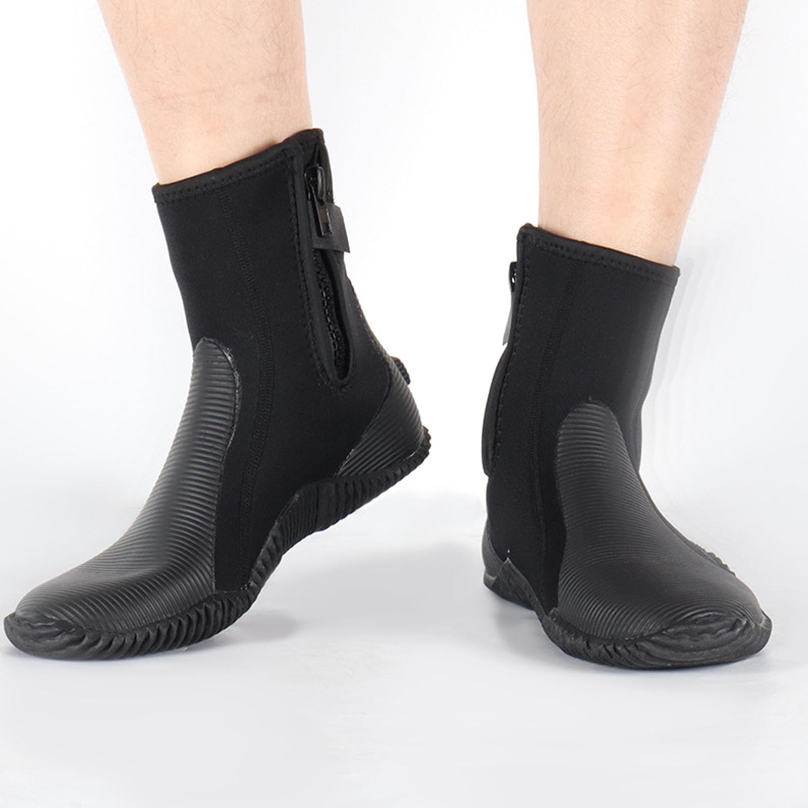 Generic Neoprenowe Buty do Nurkowania 5 Mm Odporne na Zarysowania Buty Nurkowe do Sportów Wodnych Antypoślizgowe Windsurfingu 2 Pary