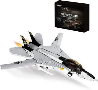 F-14 Fighter Military Army Airplane Building Set- Compatible with Lego Planes and Jets, Gifts of Enthusiasts and Military Toys (404 Pcs)