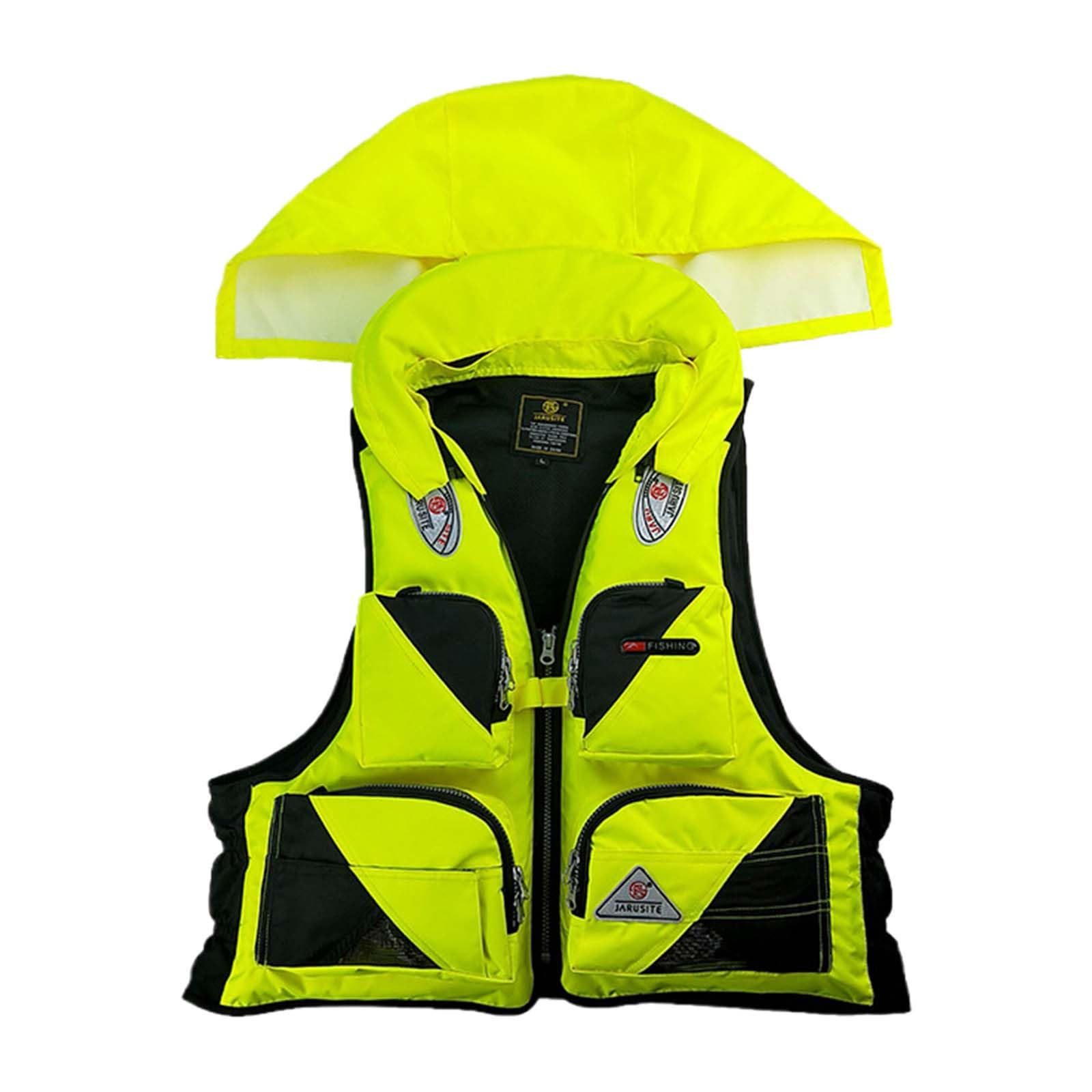 Gilet da kayak da uomo e adulto con schiuma rimovibile e tasche, gilet galleggiante per pesca ad alta galleggiamento, leggero, con spalline regolabili, per kayak, canottaggio, sport acquatici