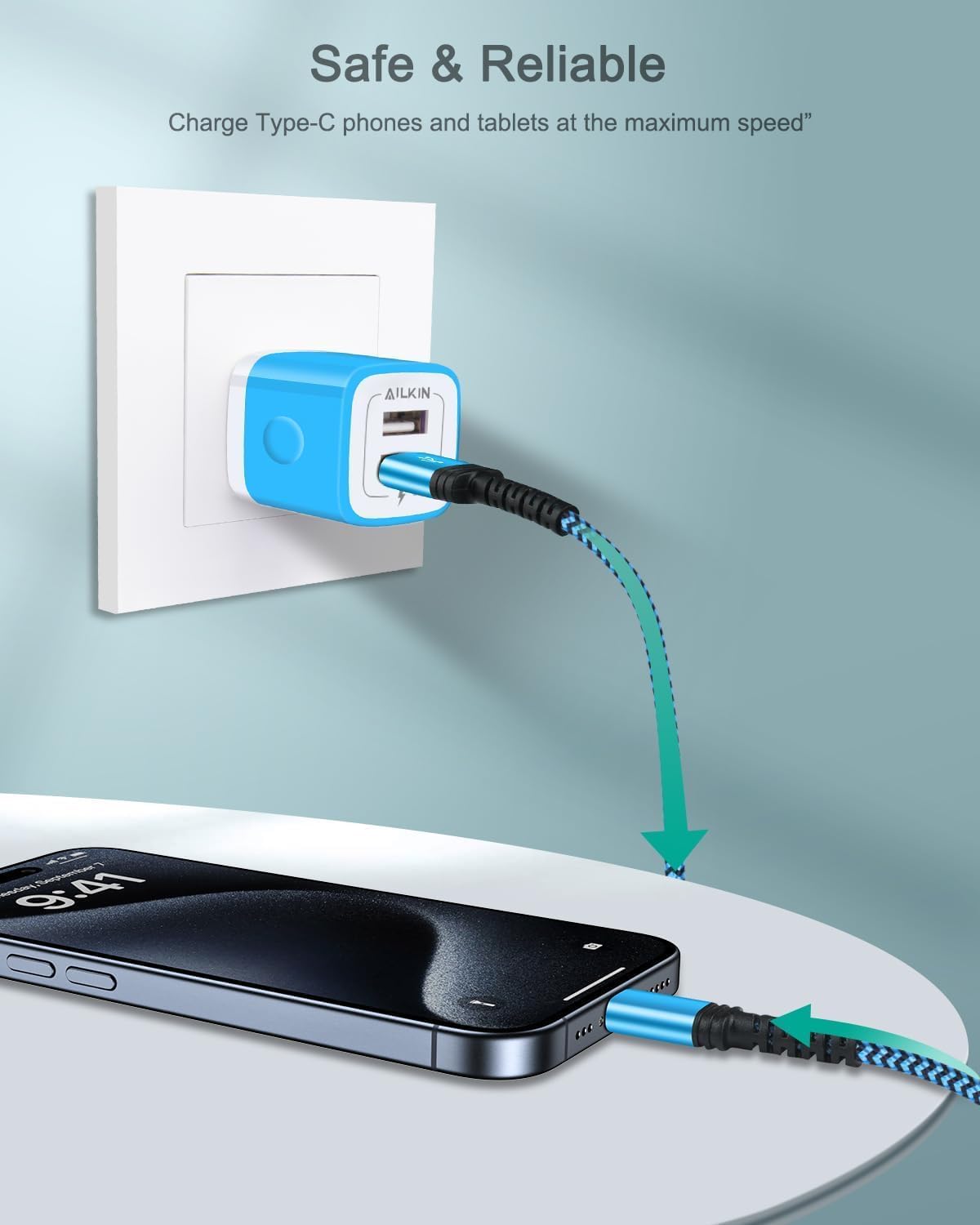 Paquete de 3 cables de carga USB C de 3/6/10 pies de carga rápida para iPhone 15/15 Pro/15 Pro Max/15 Plus, Android Samsung Galaxy A25 A15 5G A14 A13 S23 Ultra S22 USBC Type-C Pixel 8 Pro 8 7 7a,