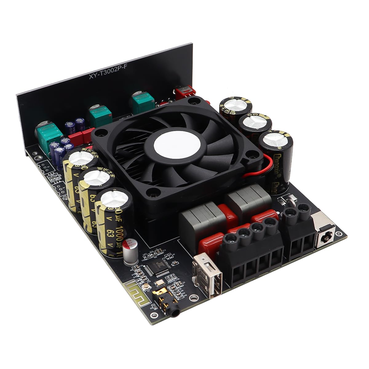 Placa amplificadora T3002P, chip TPA3255, 300 W x 2, módulo amplificador de audio con altavoz Bluetooth estéreo DC19-51 V y carcasa.