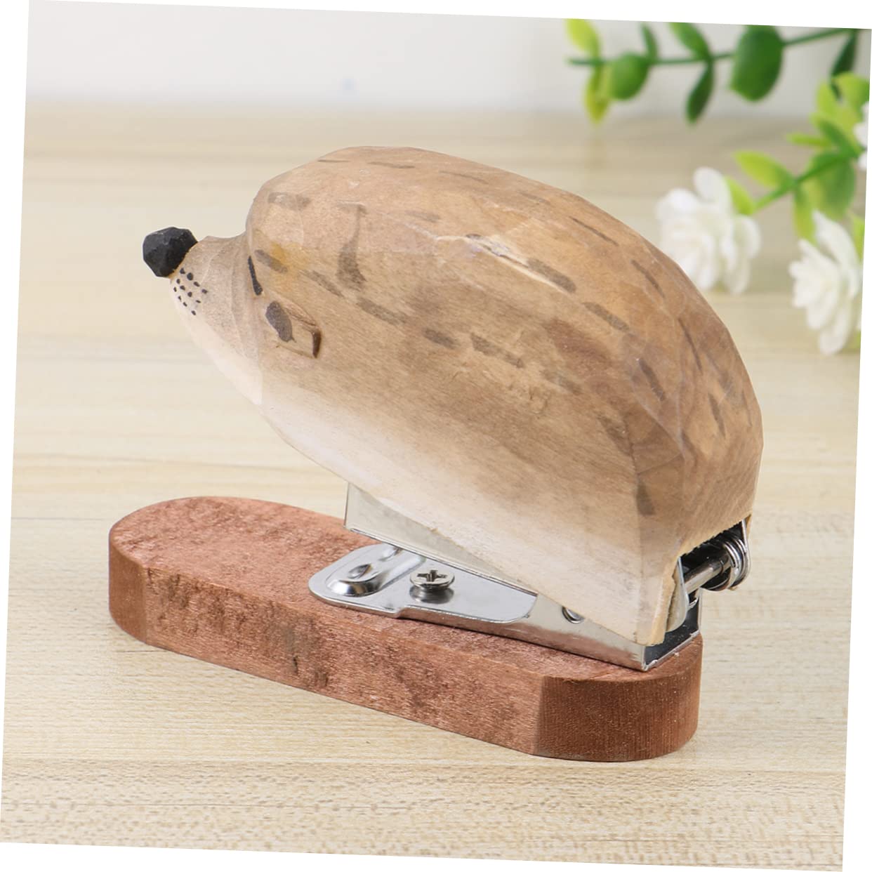 EXCEART 3pezzi Cucitrice Manuale Portatile Legno Forma Di Riccio Elegante Macchina Per Cucire Libri e Cancelleria Per Scuola e Ufficio Soluzione Creativa Per Studenti e Professionisti