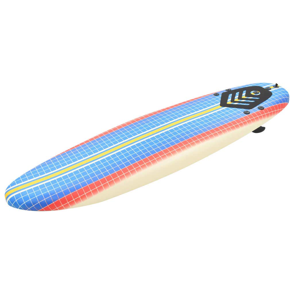 Surfbrett 170 cm Mosaik Softboard für Anfänger mit Leash Finnen und Traktionspad