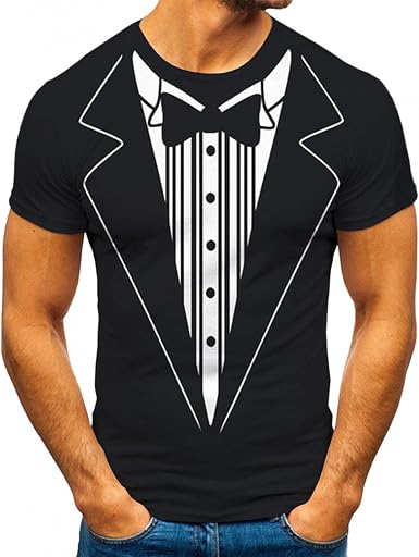 Humor Vintage Funny Fake Tuxedo Shirts 