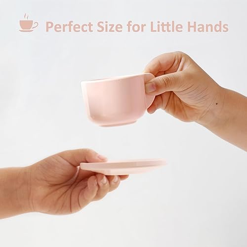 Miniatura 5 de PairPear Juego de Fiesta de Té con Soporte para Postres - Juguetes de Madera de Comida de Juego de Simulación y Accesorios de Cocina para Juego de