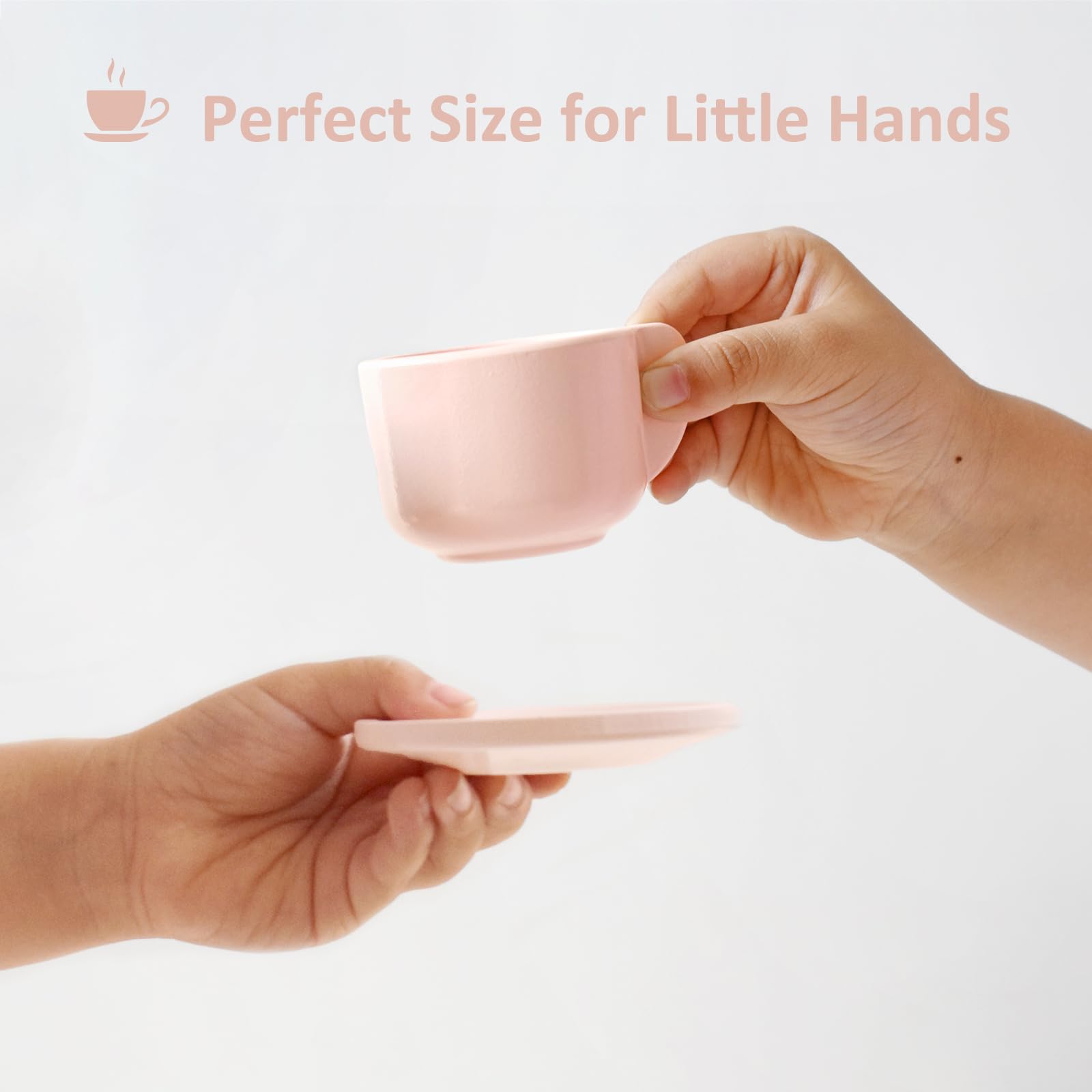 Juego de fiesta de té, juego de soporte de postre, juguetes de madera, juego de comida, accesorios de cocina para niños pequeños, regalo de cumpleaños 5