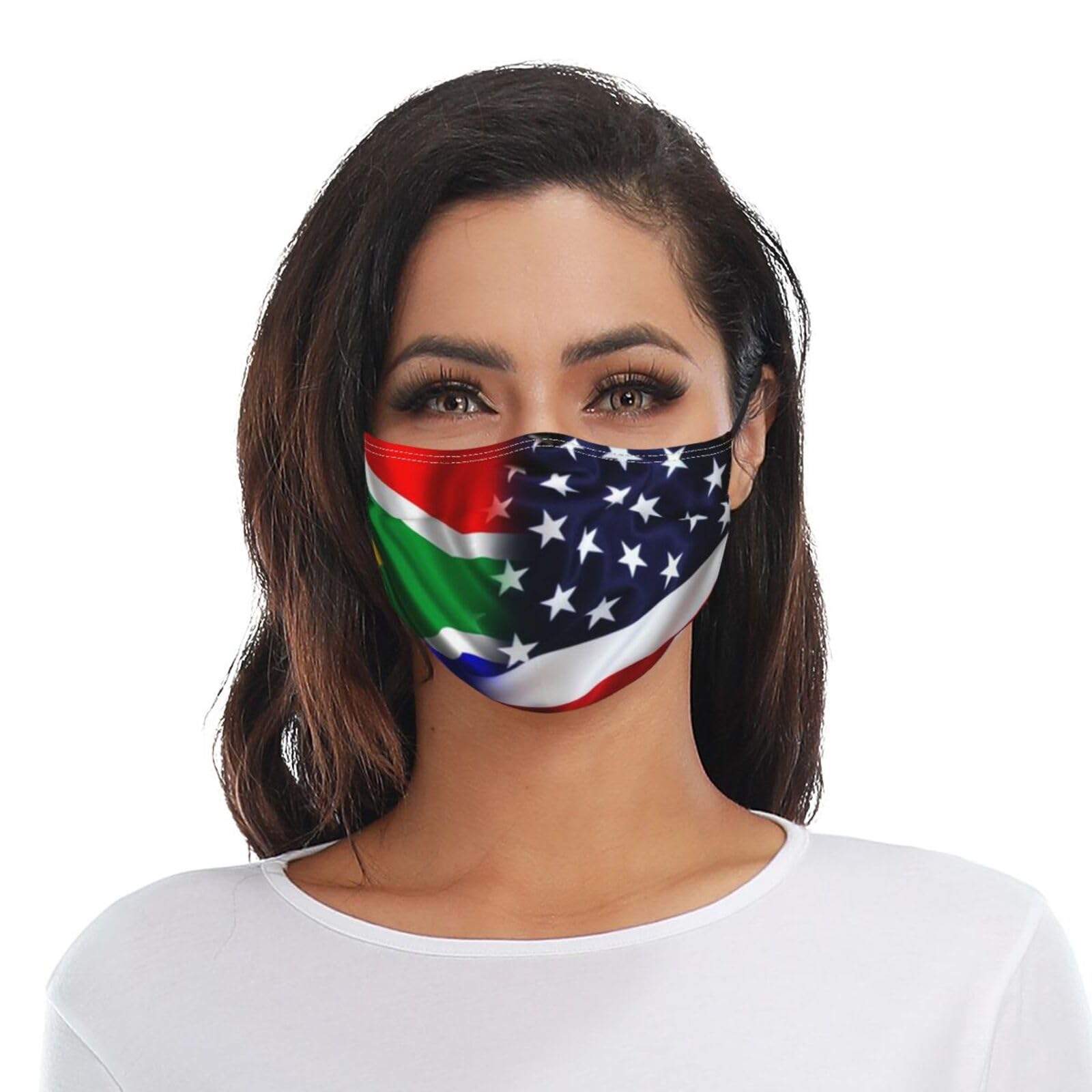 American South African Flag Adult Dust Mask Adjustable Dust Face with 2 Filter50