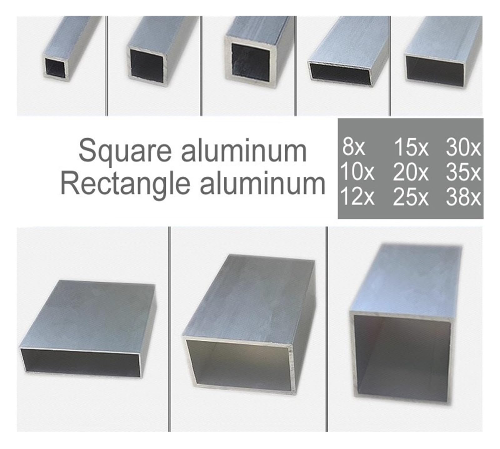 1 Stück Rechteckrohrprofil aus Aluminium 6063 – 8x10x12x15x20x25x30x35x38 mm Vierkantrohr(245mm,30x100x2mm)