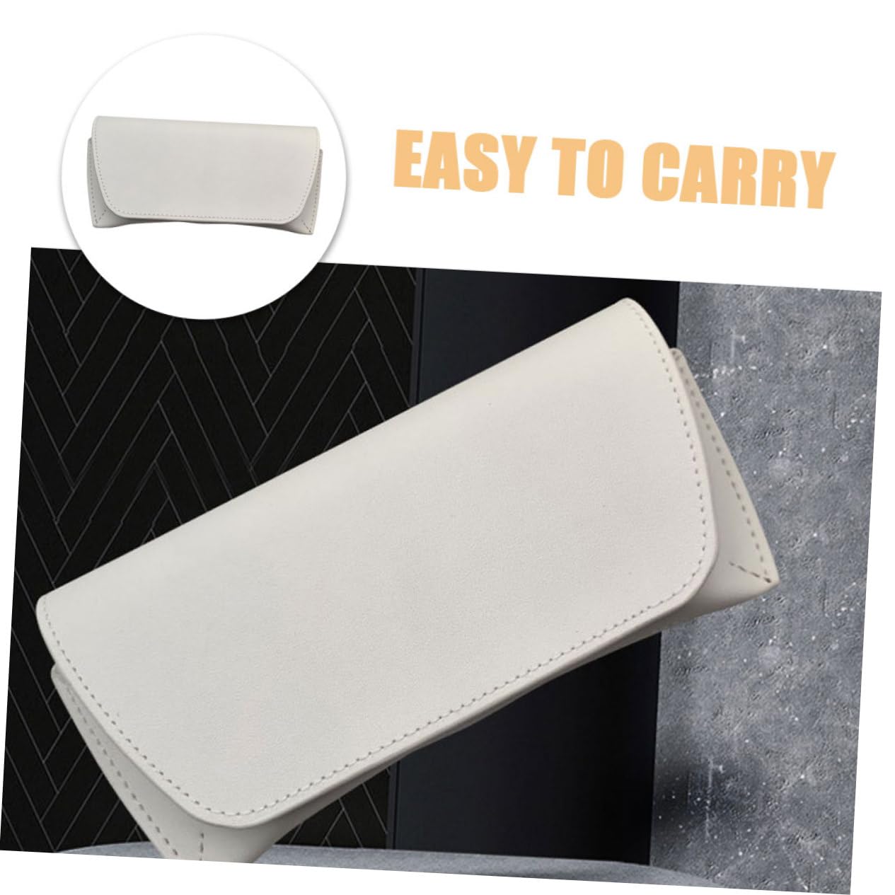 Healvian copertura protettiva per occhiali Casa di occhiali Astuccio occhio borsa custodia per occhiali da donna custodie per occhiali da donna pvc bianca
