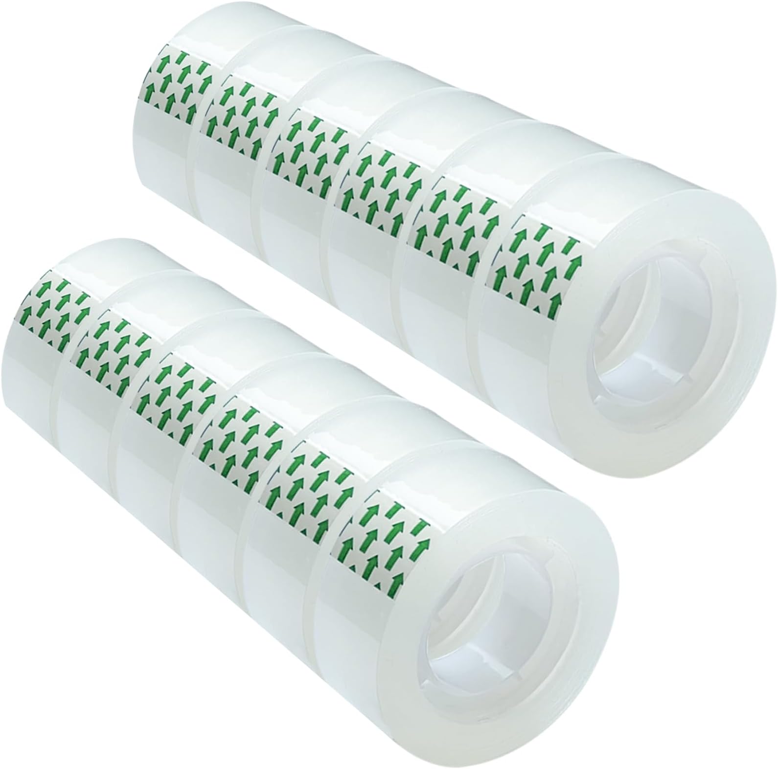 12 Rolls Clear Tape Refills Roll Transparent Tape Refill Rolls for Office, Home, School, 3/4-Inch x 1000 inch