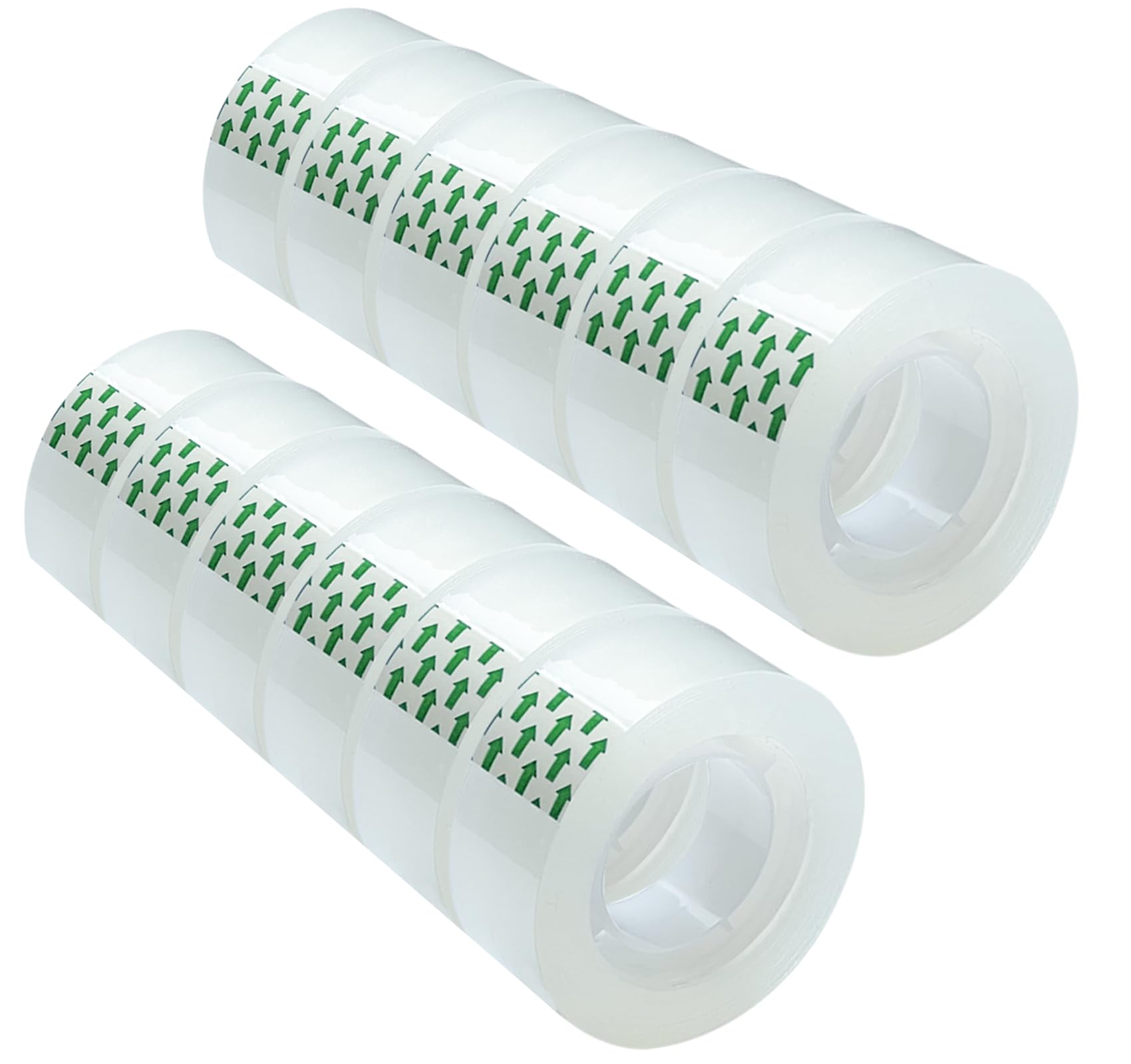 Photo 1 of *** 11 ROLLS *** Minghaoda 12 Rolls Clear Tape Refills Roll Transparent Tape Refill Rolls for Office, Home, School, 3/4-Inch x 1000 inch