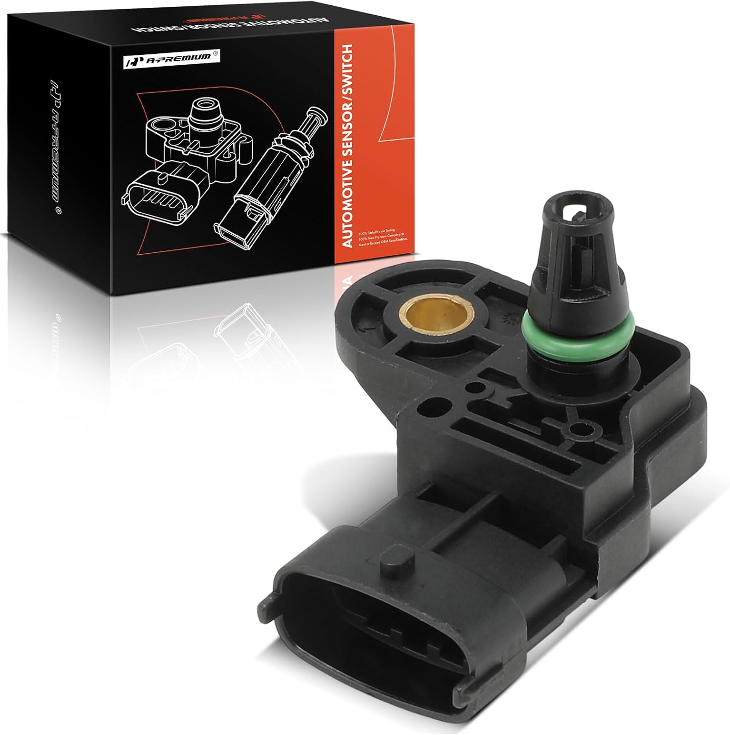 A-Premium Manifold Pressure (MAP) Sensor [4 Pins] Compatible with Ram 1500 2014-2018, 1500 Classic 2019 & Jeep WK2 Series Grand Cherokee 2014-2017/2019, 3.0L