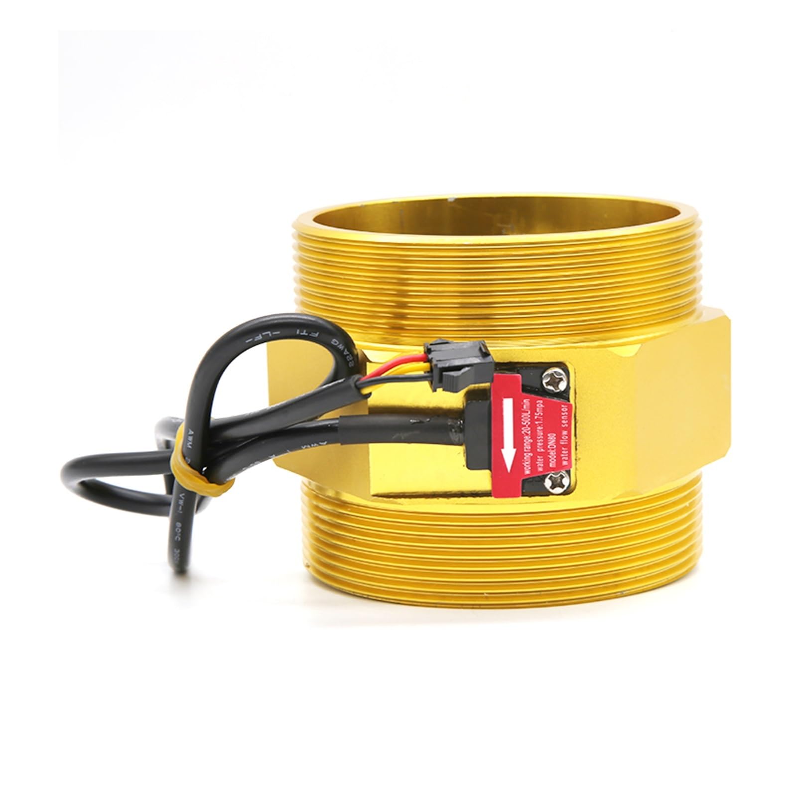 Caudalímetro Electromagnético DN80, 3 pulgadas, Sensor de flujo agua Industrial, galvanoplastia aluminio metálico, caudalímetro Hall gran diámetro