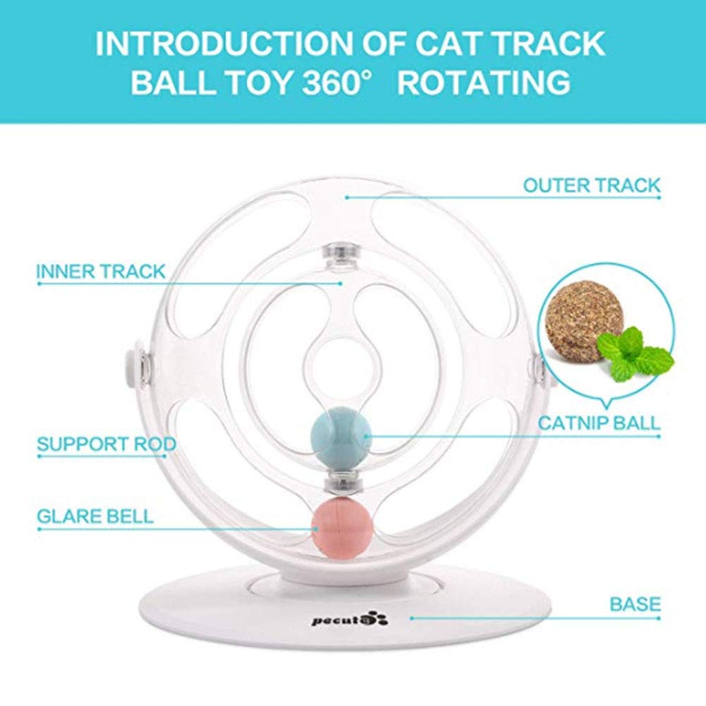 Katzenspielzeug Interactive Cat Ball Spielzeug, 360 ° Raum Spinning Ball Spielzeug Roller Katzenspielzeug, Lustiges Katzenspielzeug Mit Bell Ball Für Katzen Pet Kitten Physical Exercise Chaser