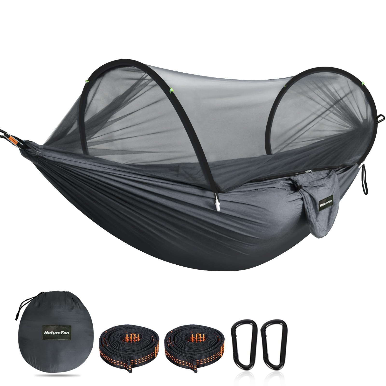Hamac de camping ultra-léger anti-moustique suspendu en nylon parachute de randonnée