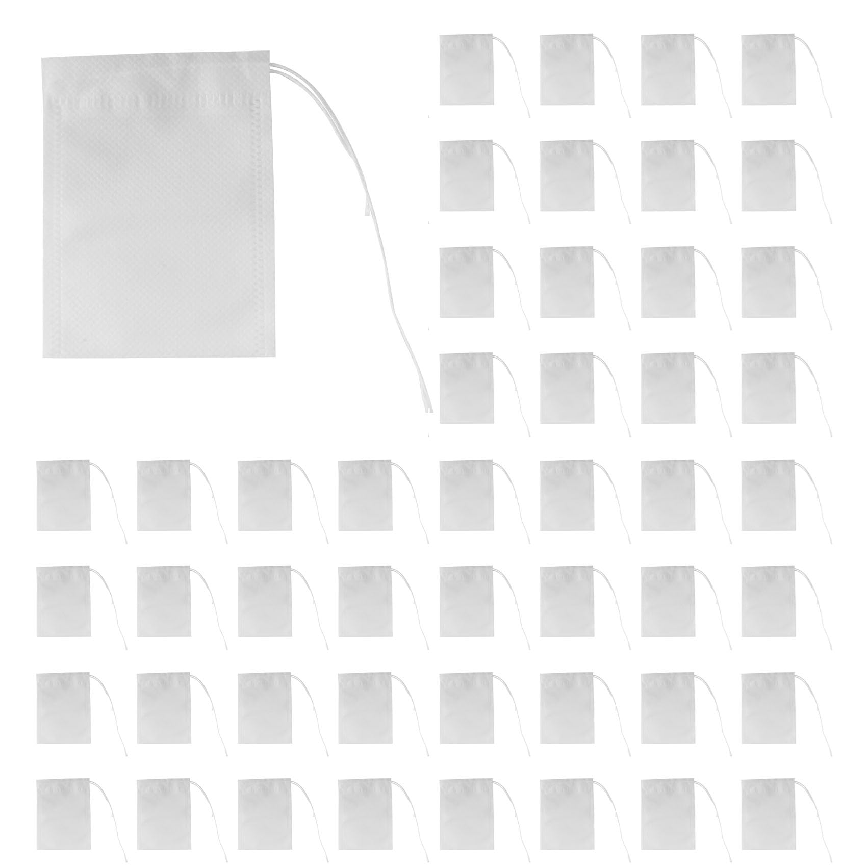 Hndhbfgrt 2000 Pcs Disposable Tea Filter Bags Empty Cotton Drawstring Seal Filter Tea Bags for Loose Leaf Teal(3.54 X 2.75 Inch)