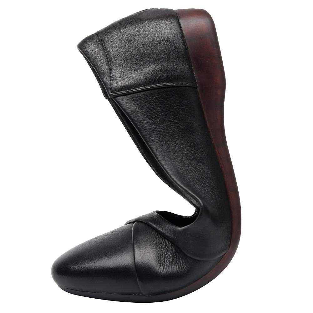 amropi Damen Gefaltet Geschlossen Zeh Schlüpfen Arbeiten Ballerinas
