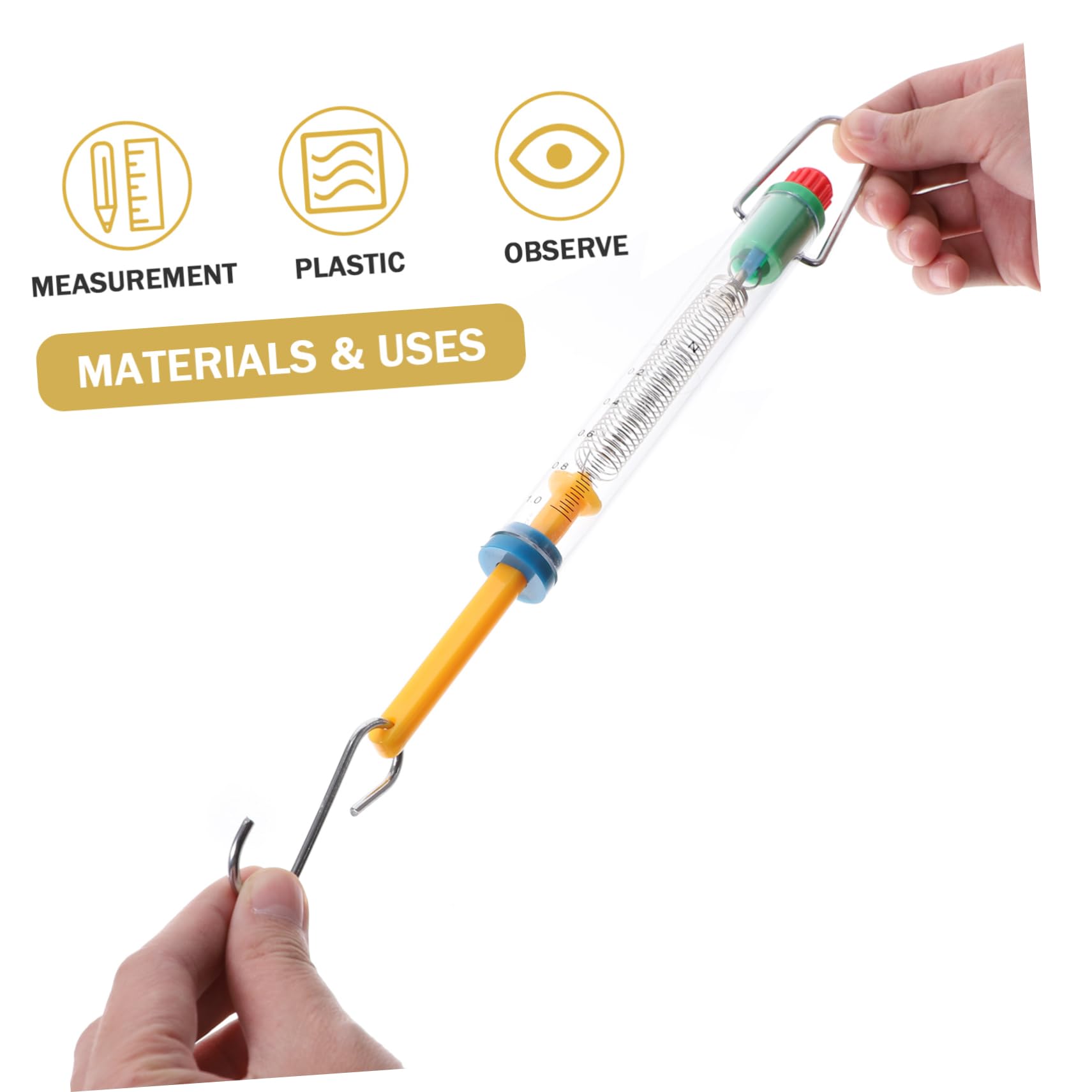 HEALEEP Handheld Spring Scale Spring Balance Scale Newton Force for Experiment Classroom Tool Random Color