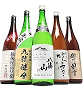 越後銘門酒会 (豪華版八海) 飲み比べセット 1800ml 5本 (八海山純米吟醸55 越路吹雪 九号酵母 越乃風雪 越後屋宗兵衛)