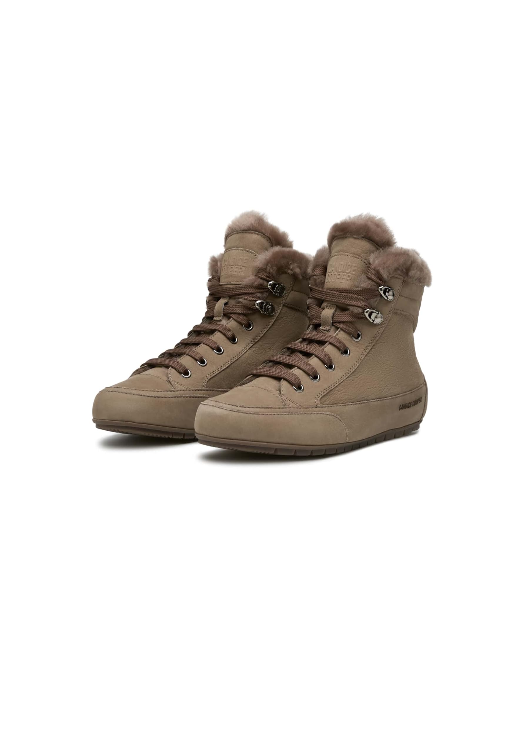 Candice Cooper Knöchelhohe Sneakers aus Veloursleder und Shearling