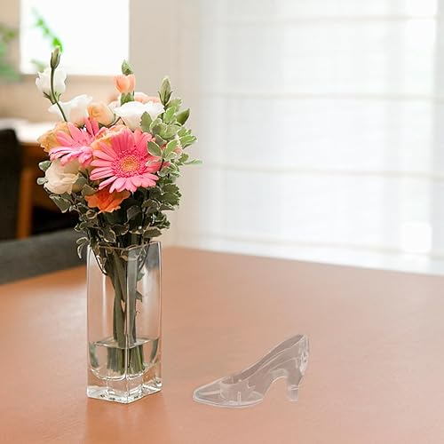 Miniatura 4 de 12pcs Mini Crystal Zapatilla Playset Accesorios de boda Tacones de cristal Figuras de cristal Adornos de zapatos de acrílico Adornos de tacón alto