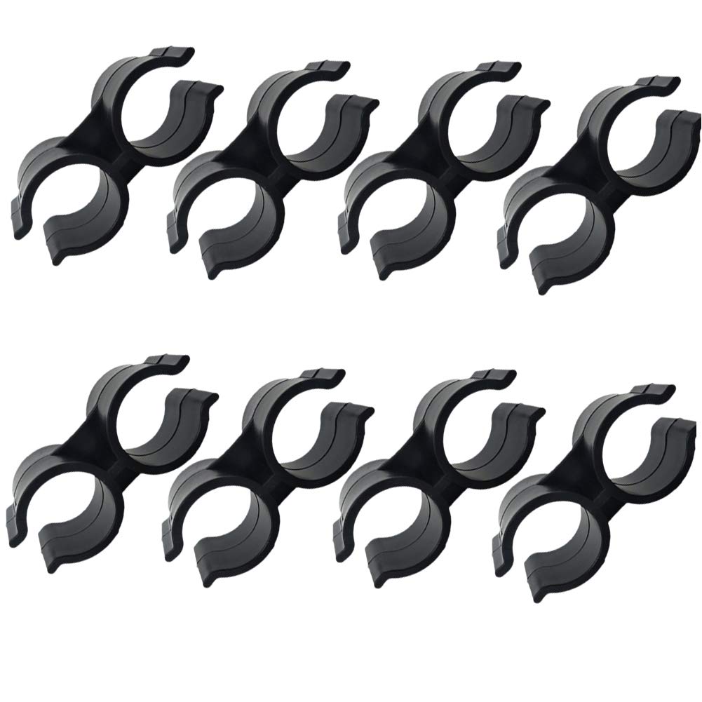 Buy luluxing 20Pcs Black Double Port Pipe Clamps Clips 25mm/1 inch