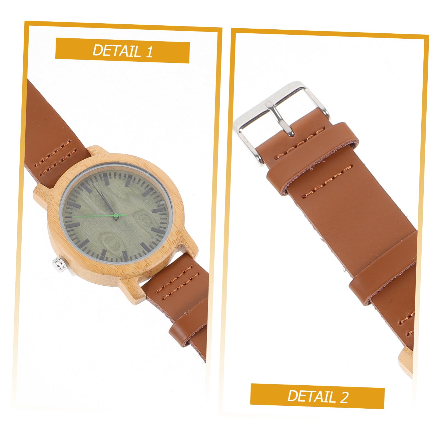 Baluue 1 Legno per con Cinturino Vintage e Leggero Confezione Inclusa per Ogni Occasione e Look