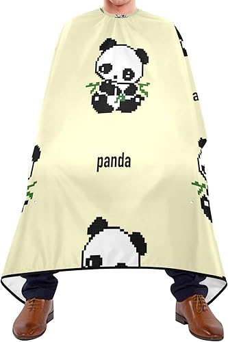 Waterproof Barber Cape -Panda Bear 3 Cheetah Haircut Bib for Men, Unisex Hair Cutting Cape(8rp1a)