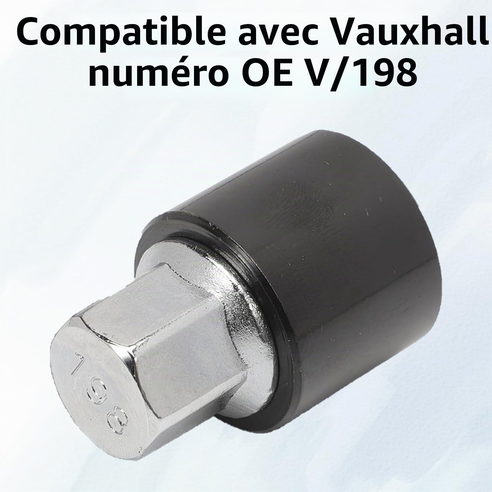 Écrou antivol de roue de voiture 198 ou V de rechange pour Opel Corsa Opel Vectra Merivia Zafir Saab GM Adam Noir