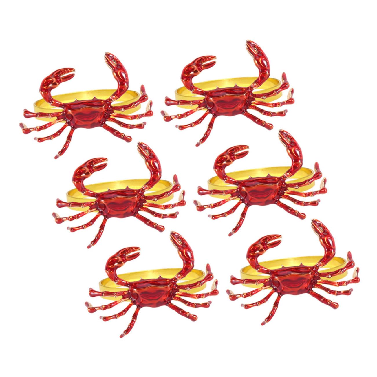 TOPBATHY 4 Set Portatovagliolo Portatovaglioli Creativi Fermaglio Per Tovaglioli Da Tavola Portatovaglioli Per Feste Portatovaglioli Decorazione Della Tavola Rosso Lega 6 Pezzi * 4