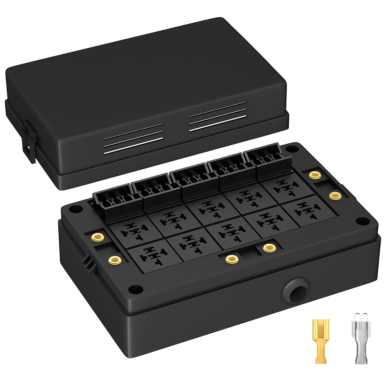 Buy DaierTek Fuse Relay Box 12V Automotive 10 Slots Bosch Style Relay