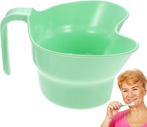 Miniatura 9 de Taza de enjuague bucal, tazas de lavado bucal de diseño único, conveniente taza de lavado bucal para cama de cuidado bucal, contenedor de enjuague