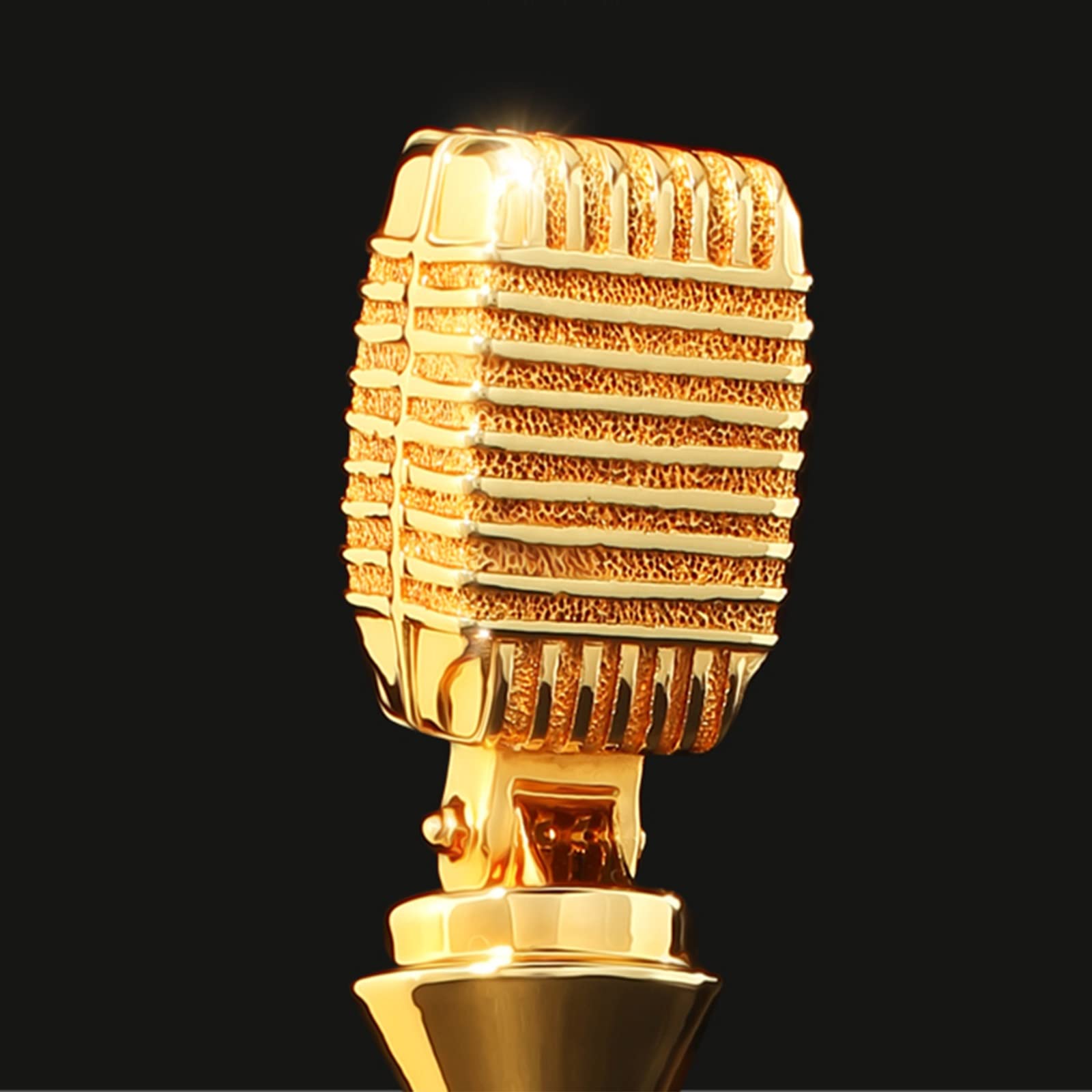Trophée De Microphone Trophée D'excellent Chanteur Trophée D'hôte Adapté Aux Discours Concours De Musique Concours De Chant