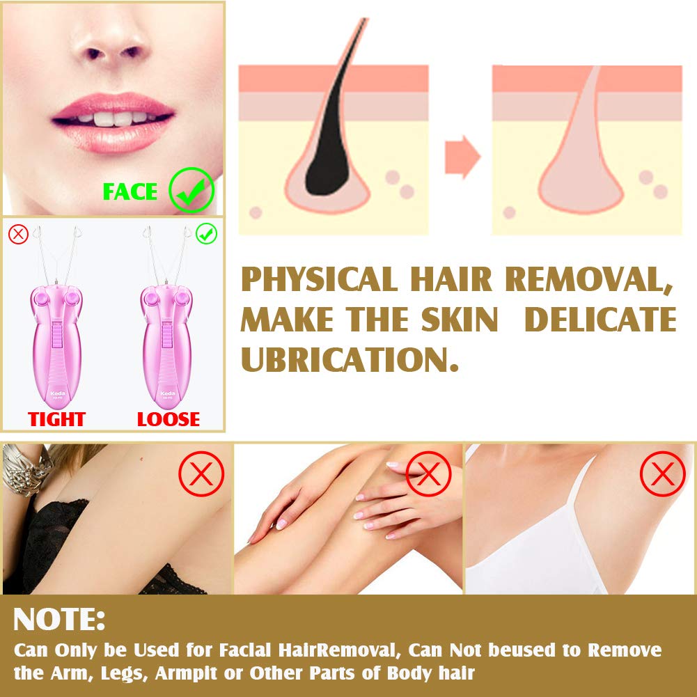 CAPMESSO Depiladoras Eléctrica Mujer Facial Depiladora Recortador Femenina Para Los Labios De La Cara Chin Cheeks Arm