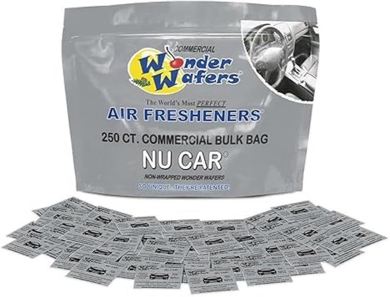 Wonder Wafers 250 Count Unwrapped Automobile Professional Use Air Fresheners Car and Truck Detail (Nu Car)