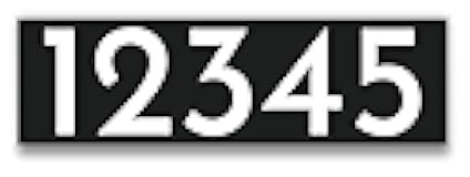 Digital Curb Number (Digital Curb Number (Modern Black)…)