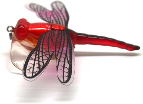 Miniatura 2 de AYVANBER 2.8" Swimbait Dragonfly Señuelos de pesca cebos cebos de cebos realistas Señuelo Minnow Bass Lucio Almizclado Señuelo de libélula Kit de